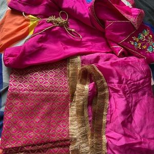 punjab plazo hot pink it’s brand new suit